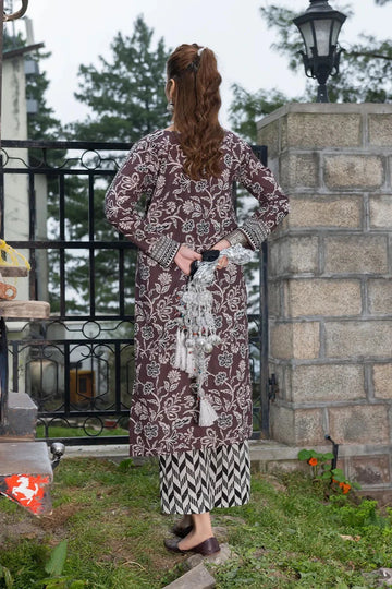 2PC Printed stitched Khaddar Shirt & Trouser KKH-3620 -  - KHAS STORES US -